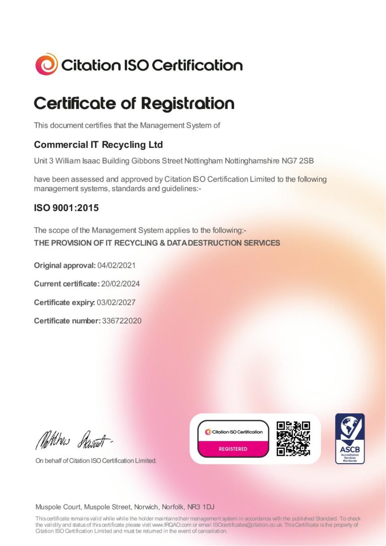 ISO 9001:2015 certificate — 0000-QMS-000 (to be confirmed)