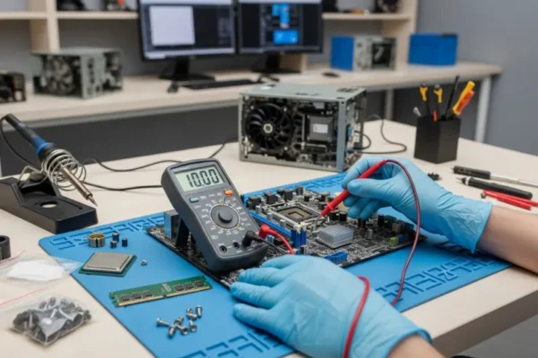 Illustrative desktop computer diagnostic testing